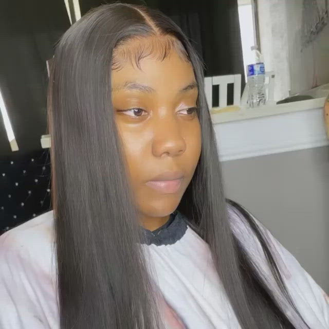 Melting! 150% Density Swiss HD Invisible Transparent Lace Frontal Straight Wig