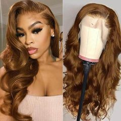 Warm Brown Classic Body Wave Lace Frontal Wig