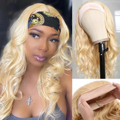 Affordable&Beginner Friendly College Girl Must Have Blonde Body Wave Headband Wig