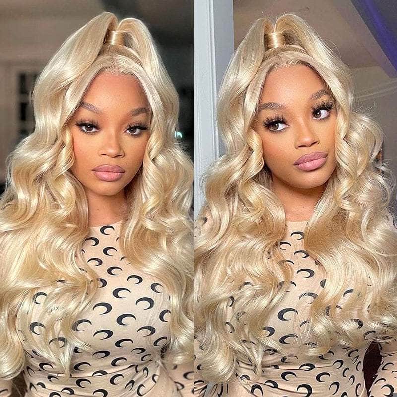 blonde body wave lace frontal wig 