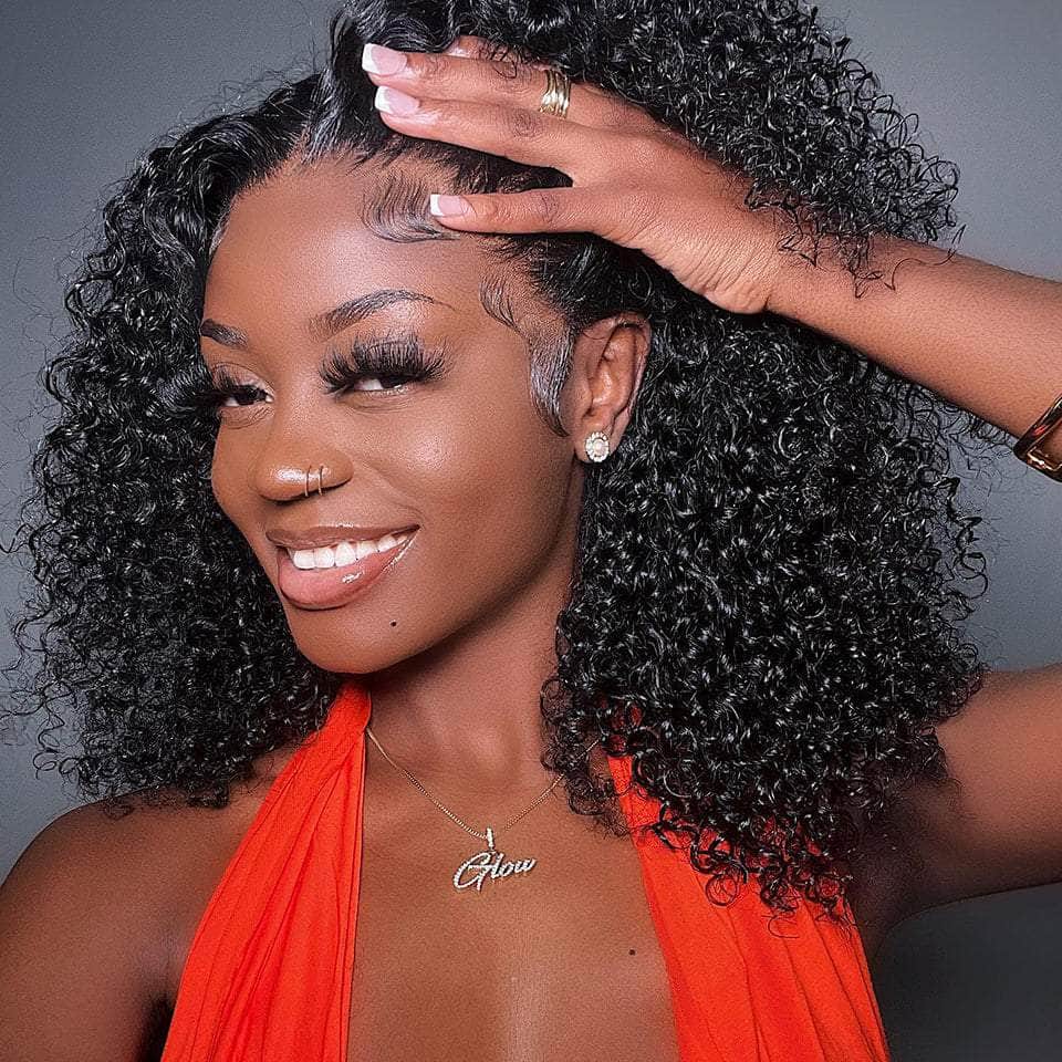 HD Invisible Lace Frontal Tight Curly Wig