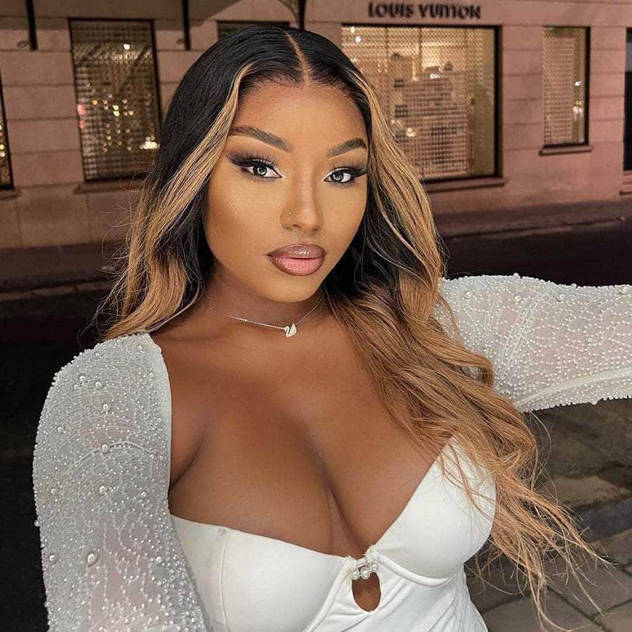 Promotion! Buy now and get a free pair of eyelashes! Silky Sleek Loose Body Wave 13*4 Lace Frontal Wig