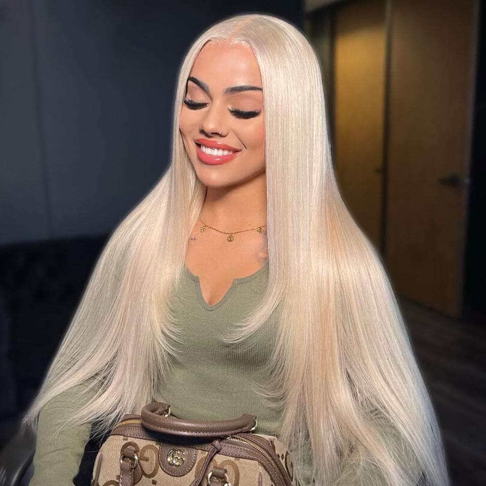 #613 Blonde Silk Straight 13*4  Lace Frontal Wig 200% Density