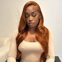 Fashion! Cinnamon Brown Color Body Wave 13*4 Lace Frontal Wig