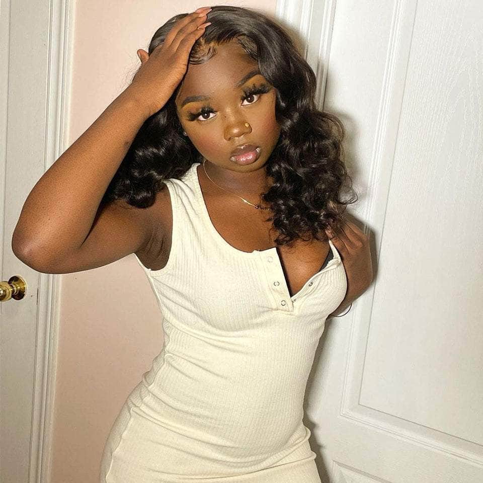 4×4 HD Invisible Lace Deep Wave Lace Closure Wig