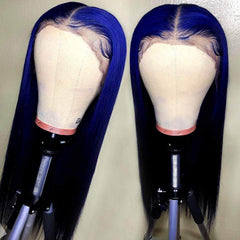 Must Have! Stylish Blue Straight Lace Frontal Wig