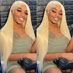 #613 Blonde 13*4 Lace Frontal Silk Straight Wig --Whitney~