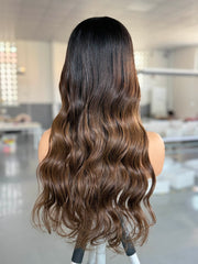 High-grade Remy Hair Straight Lace Frontal Wig FT-12
