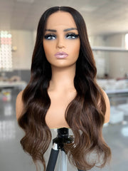 High-grade Remy Hair Straight Lace Frontal Wig FT-12
