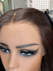 Premium Remy Hair Straight Lace Frontal Wig FT-01