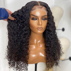 4*4 Lace Closure Curly Human Hair Wig 150% Density