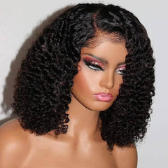 Thick Combed Curly Bob 13*4 Lace Frontal Wig