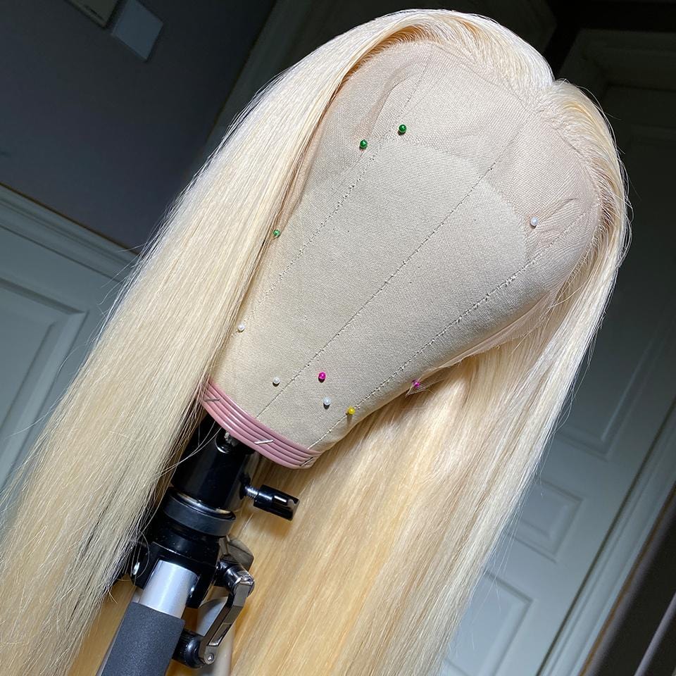 Special Offer ! 130% Density #613 Blonde Straight Lace Wig