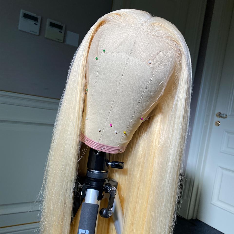 Special Offer ! 130% Density #613 Blonde Straight Lace Wig
