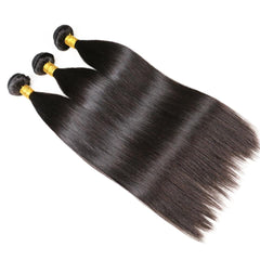 NEW IN STOCK! 3 Natural Black Straight Bundles Package