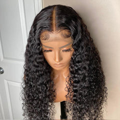 Cute Look Graceful Natural Black Super Romantic Wave Curly Lace Wigs