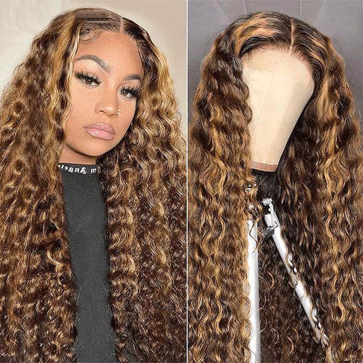 Highlights Ombre Jerry Curly Lace Frontal Wig