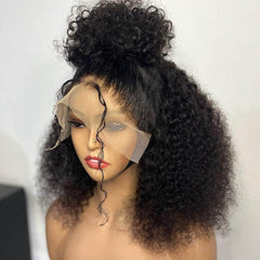 Fluffy and Full Afro Kinky Curly 13x4 Lace Frontal Wig