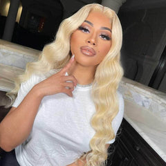 Super Charming #613 Blonde 13*4 Body Wave Lace frontal Wig 200% Density