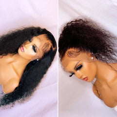 Feather-like Texture Tangle-free Romantic Wave Curly Lace Wigs