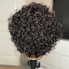 6 Inches Stunning PIXIE Short Curly Bob Lace Frontal Wig