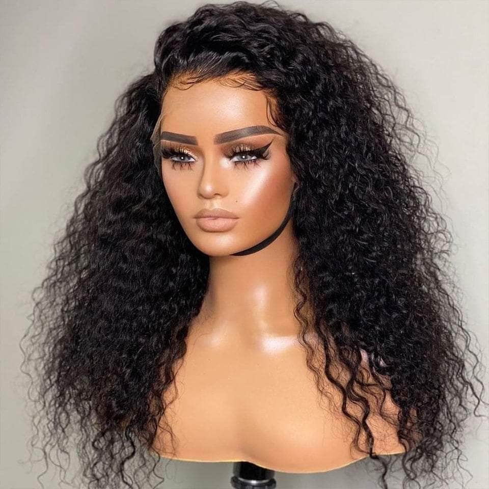 Sweet Look Graceful Natural Black Undetectable Super Romantic Wave Curly Lace Wigs