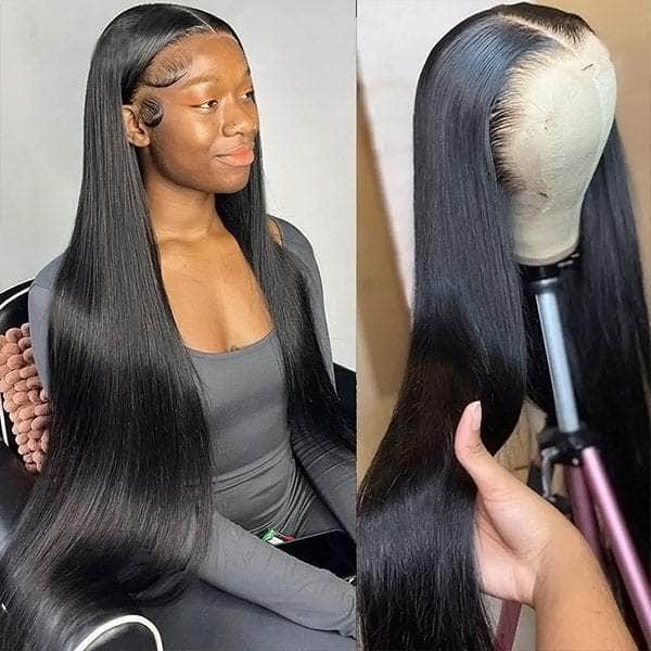 Natural Black Silky Straight 13×4 Lace Frontal Wig