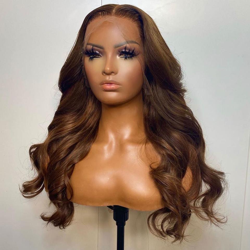 Warm Brown Classic Body Wave Lace Frontal Wig
