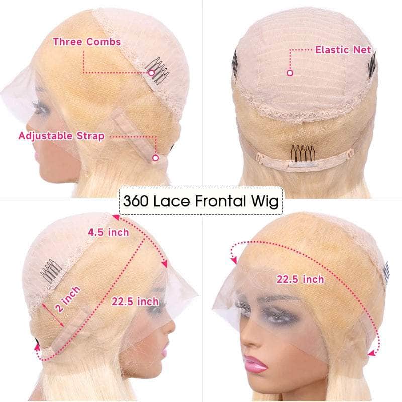 Noble 360 Lace #613 Blonde Straight Lace Wig