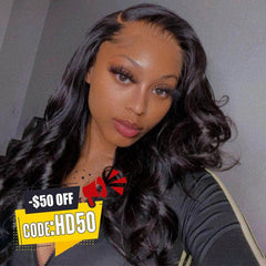 Melting! Swiss HD Transparent Invisible Rihanna Style Lace Frontal Loose Body Wave Wig