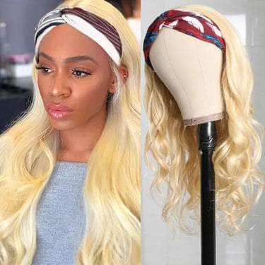 Affordable&Beginner Friendly College Girl Must Have Blonde Body Wave Headband Wig