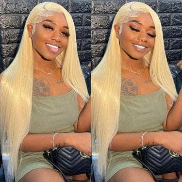 #613 Blonde 13*4 Lace Frontal Silk Straight Wig