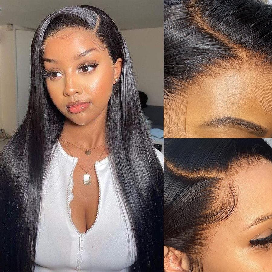 Super Natural Swiss HD Transparent Lace Frontal Straight Wig