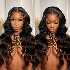 Body Wave 13*4 Lace Transparent Frontal Wig Middle Part