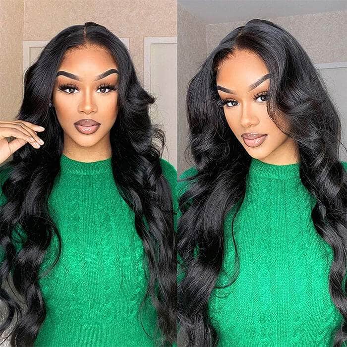Body Wave 13*4 Lace Transparent Frontal Wig Middle Part