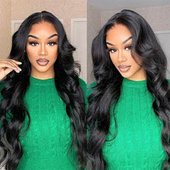 Body Wave 13*4 Lace Transparent Frontal Wig Middle Part