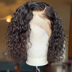 Wet And Wavy Curly Bob Lace Frontal Wig