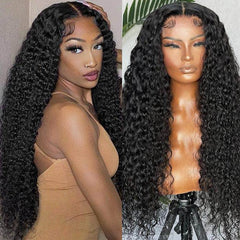Tangle-free Curly 100% Human Hair 13*4 Lace Wigs