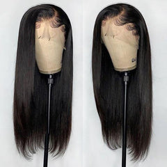 Free Hairline Natural Black Ariana Grande Styles Brazilian Straight Lace Frontal Wigs