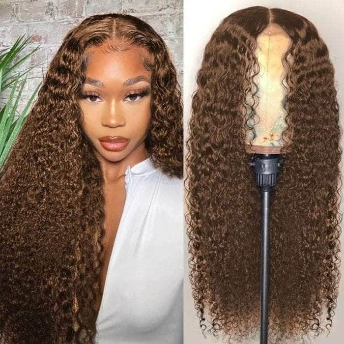 Chocolate Brown Romantic Wave Lace Frontal Lace Wig