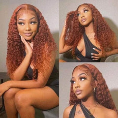 Hair Influencer's recommend! Ginger Orange Romantic Wave Lace Frontal Lace Wig